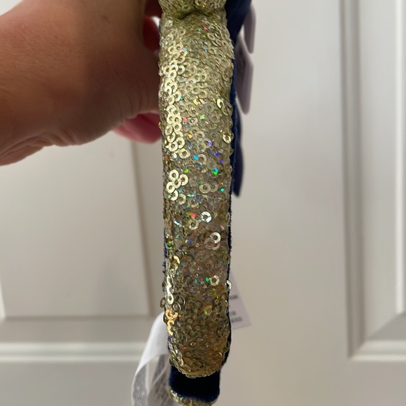 Disney Parks Minnie Ear Headband Gold/Blue Sparkle/Shimmer-NWT - Picture 11 of 12